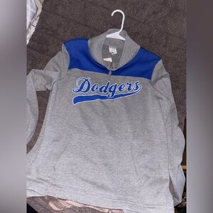 Gray and Blue Dodgers Pullover
